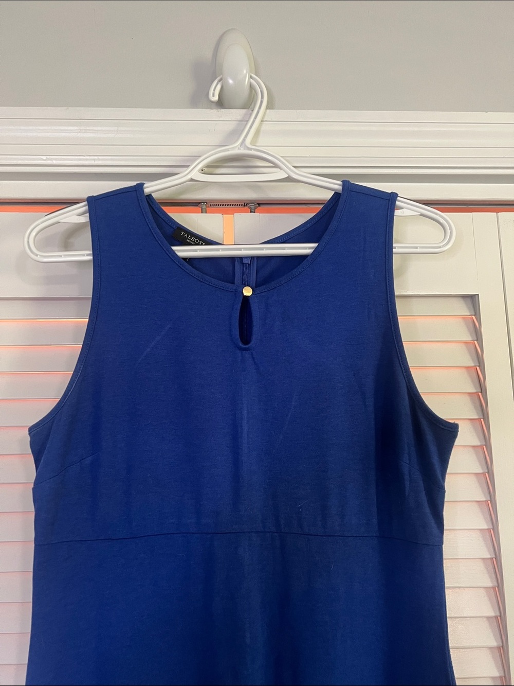 Talbots Sleeveless Cobalt Blue Maxi Dress - Picture 5 of 6